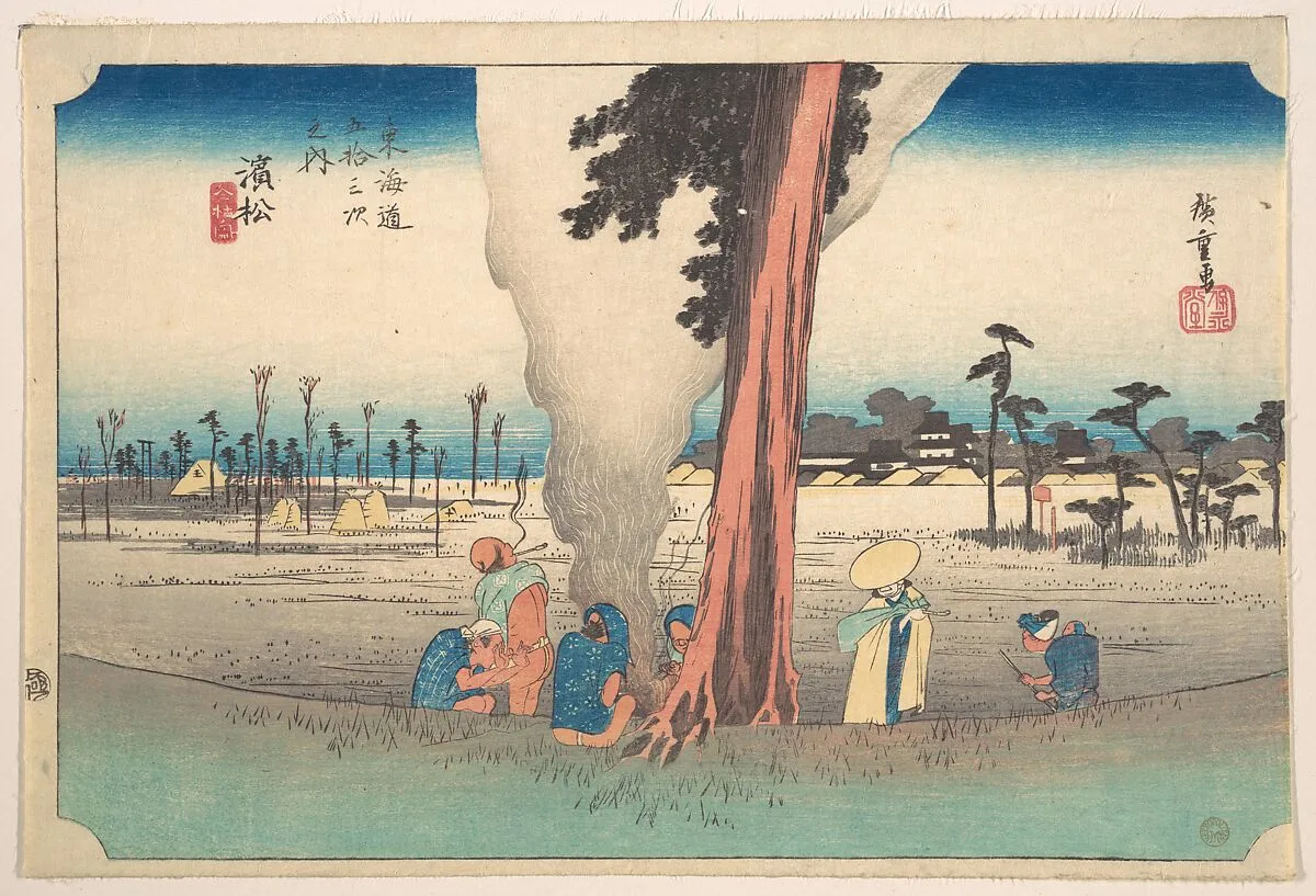 東海道五十三次之内 濱松 冬枯の図|Hamamatsu, Toko no Zu — Utagawa Hiroshige