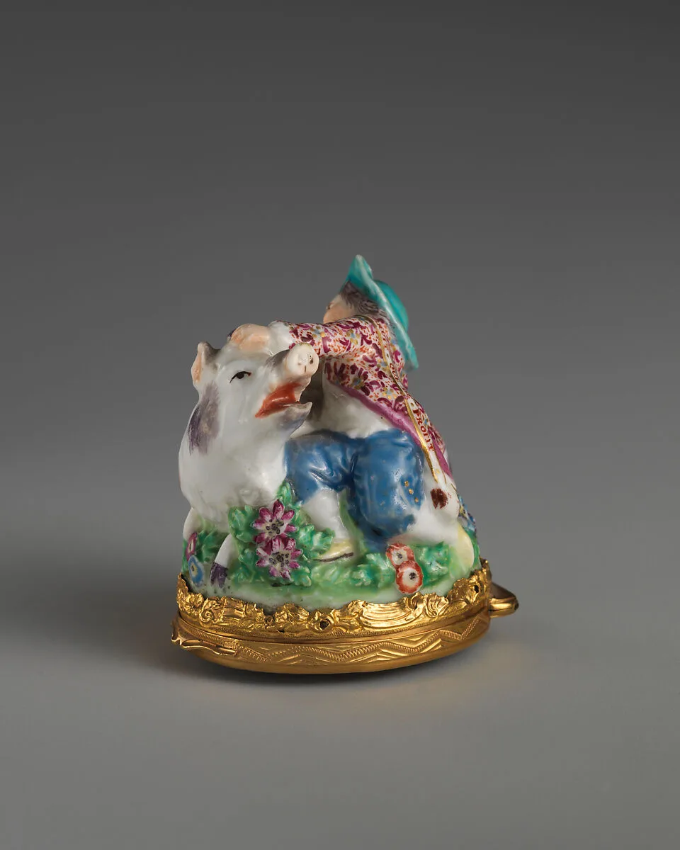 Boy with boar — Chelsea Porcelain Manufactory