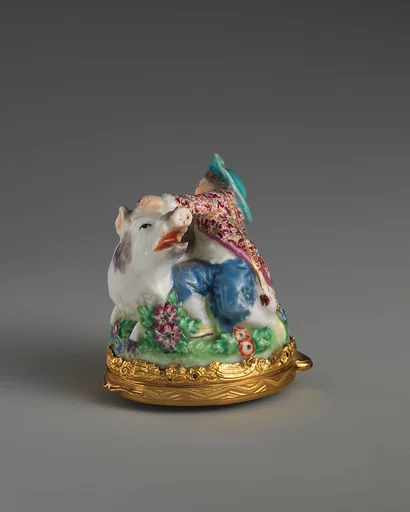 Boy with boar