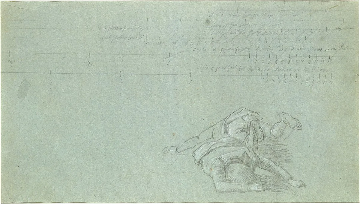 Study for "The Death of Major Peirson": Two Dead Figures — John Singleton Copley