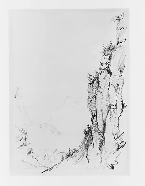Kandersteg from the Klus of the Gasternthal (from "Splendid Mountain Watercolours" Sketchbook) — John Singer Sargent