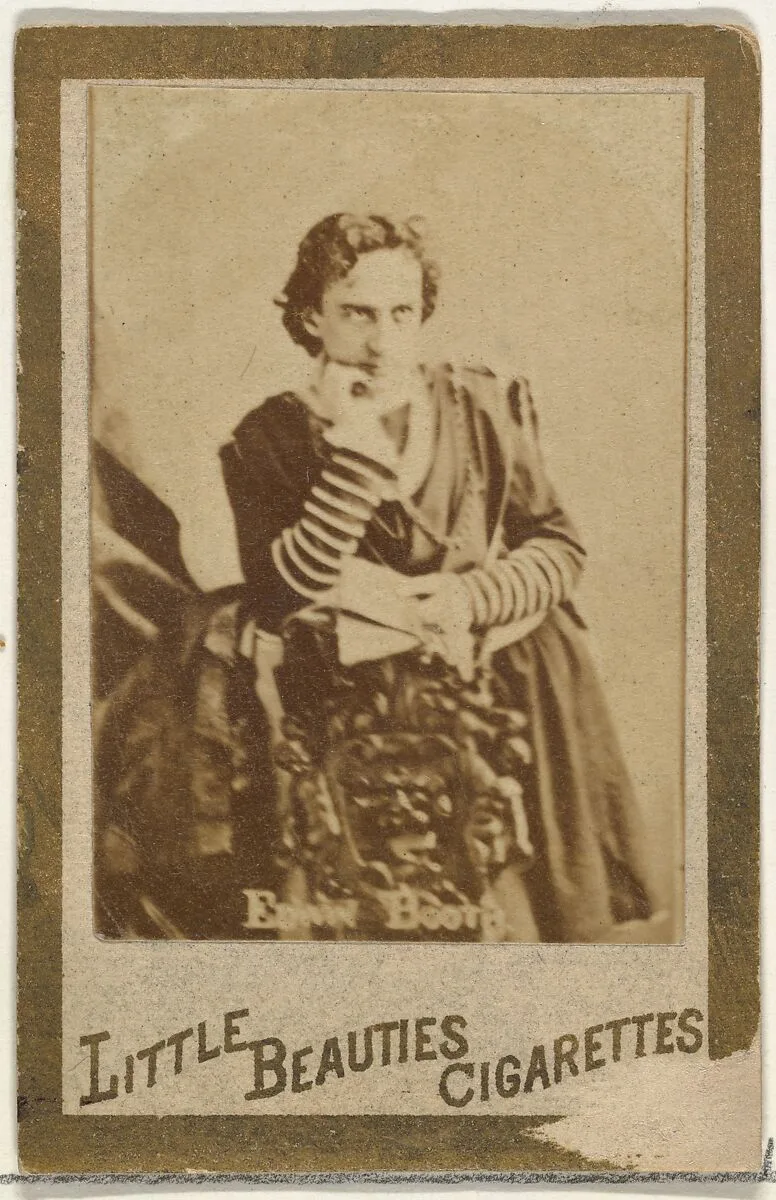 Edwin Booth, from the Actresses and Celebrities series (N60, Type 1) promoting Little Beauties Cigarettes for Allen & Ginter brand tobacco products — Allen & Ginter