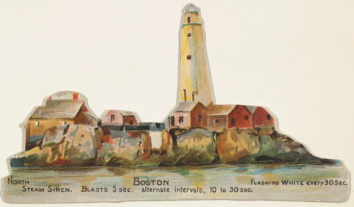 Boston, from the Lighthouses series (N119) issued by Duke Sons & Co. to promote Honest Long Cut Tobacco — The Giles Company|W. Duke, Sons & Co.