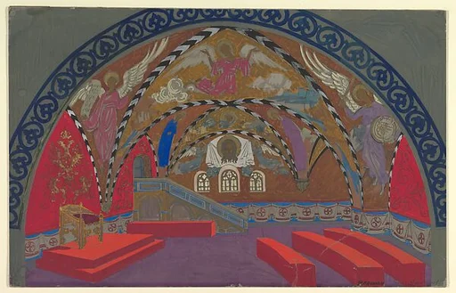 Stage Design for Boris Godounov for the Opéra Russe de Paris on its South American Tour, 1929–30