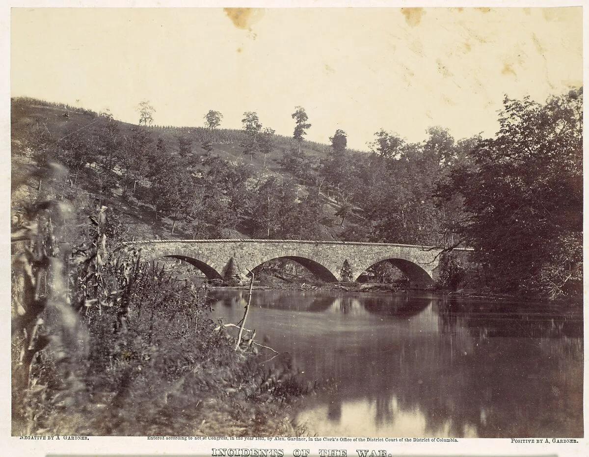 Antietam Bridge, On the Sharpsburg and Boonsboro Turnpike, No. 1, September 1862 — Alexander Gardner