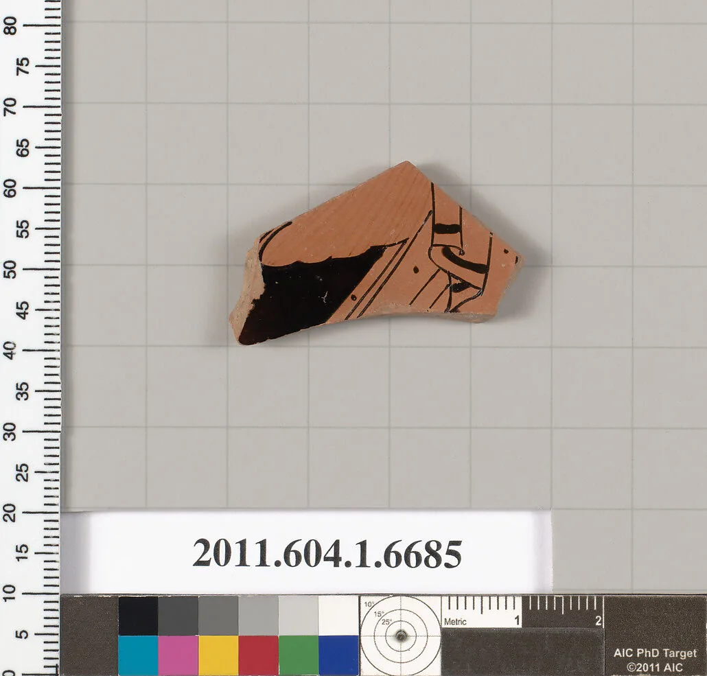 Terracotta fragment of a kylix (drinking cup) — Unknown