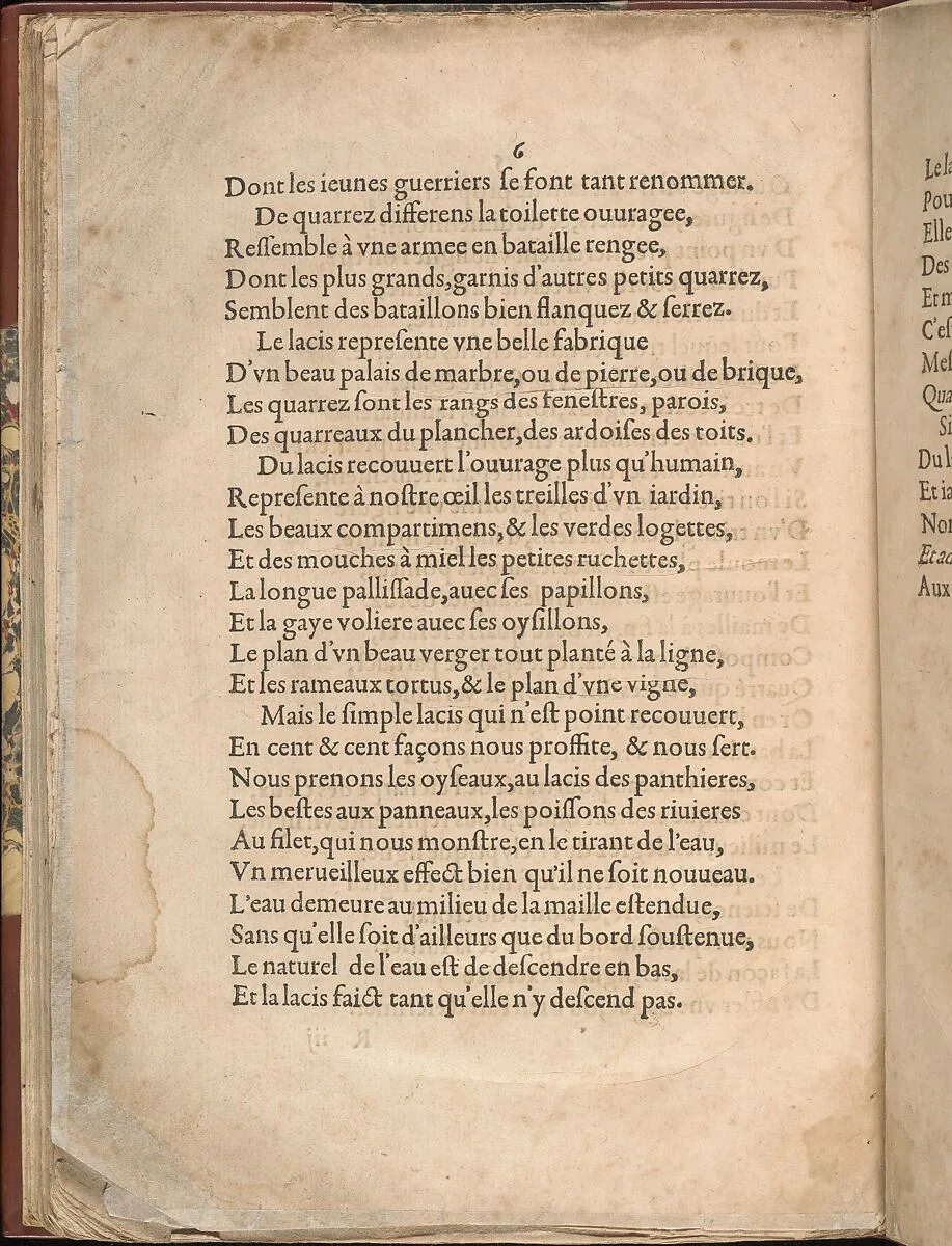 Les Secondes Oeuvres, et Subtiles Inventions De Lingerie du Seigneur Federic de Vinciolo Venitien, page 67 (verso) — Federico de Vinciolo|Jean Le Clerc|Catherine de Bourbon