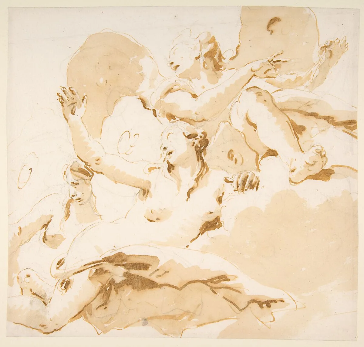 Three Winged Female Figures — Giovanni Battista Tiepolo