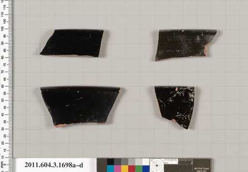 Terracotta rim fragments of kylikes: Band cups (drinking cups)