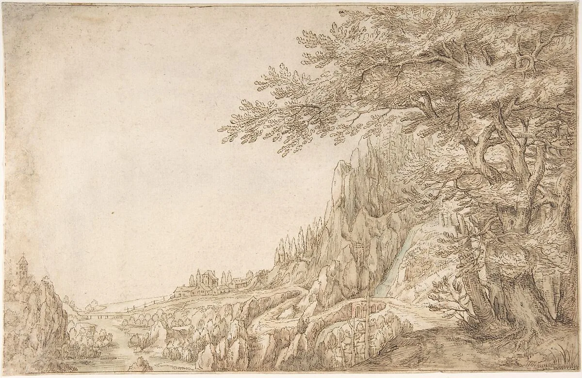 Mountainous Landscape — Denijs van Alsloot|Tobias Verhaecht|Roelandt Savery