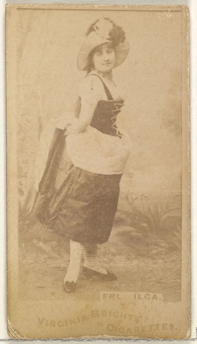 Fräulein Ilga, from the Actors and Actresses series (N45, Type 1) for Virginia Brights Cigarettes — Allen & Ginter