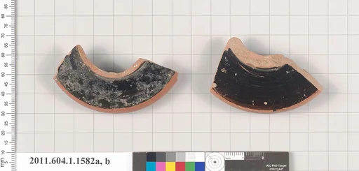 Terracotta fragments of kylikes (drinking cups)