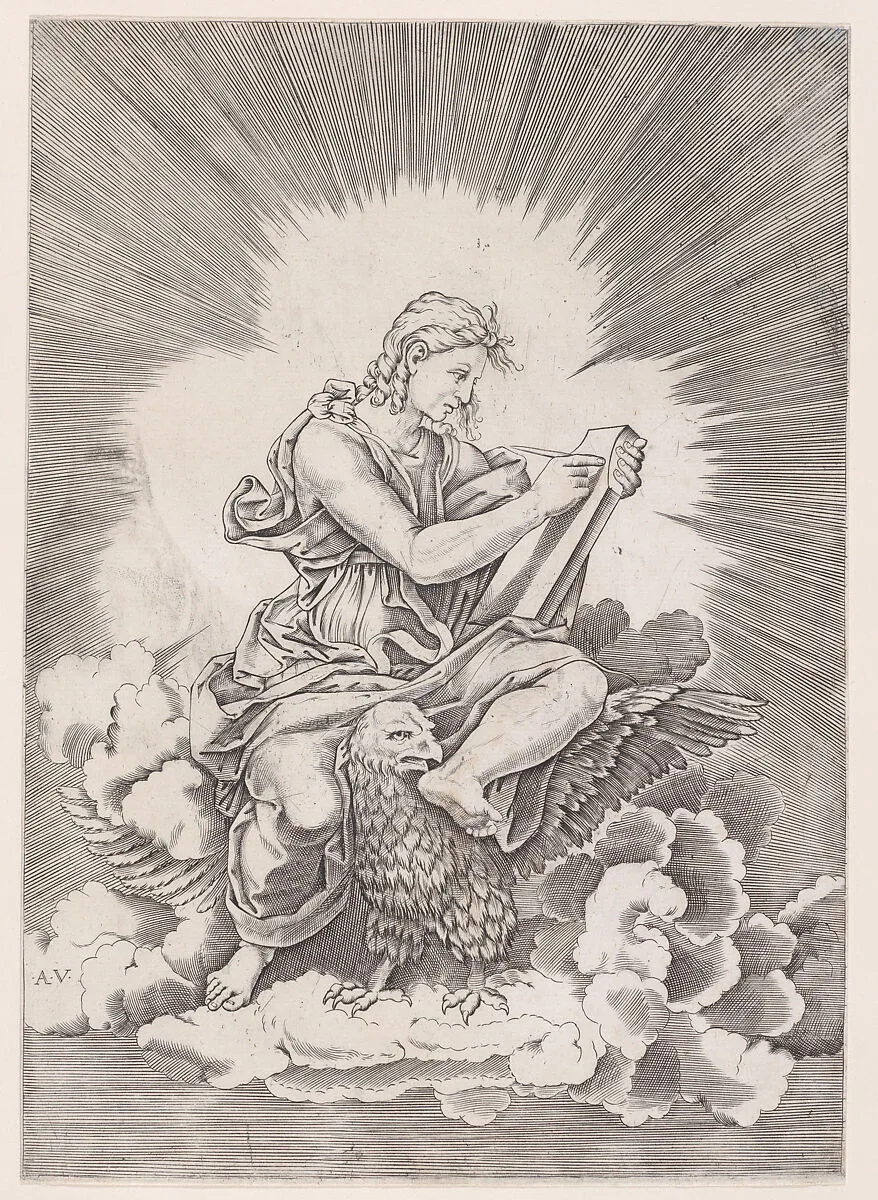 Saint John — Anonymous, Italian, 16th to early 17th century|Agostino Veneziano (Agostino dei Musi)