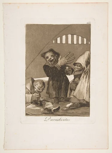 Plate 49 from "Los Caprichos": Hobgoblins (Duendecitos)