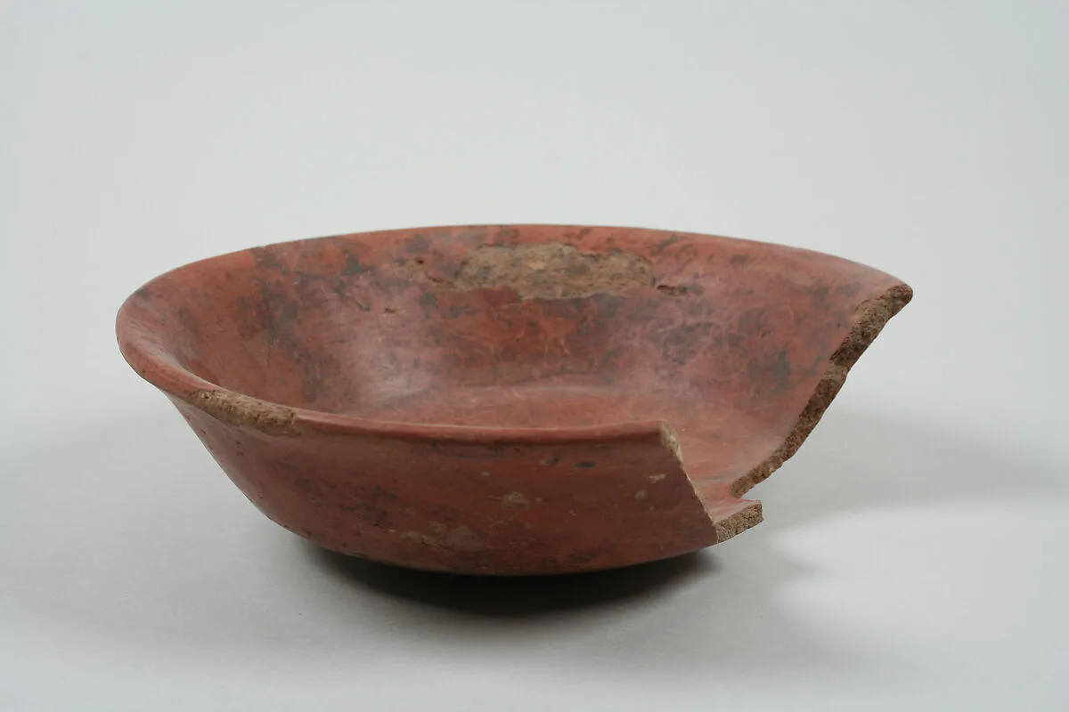 Undecorated painted bowl with flared sides — Unknown