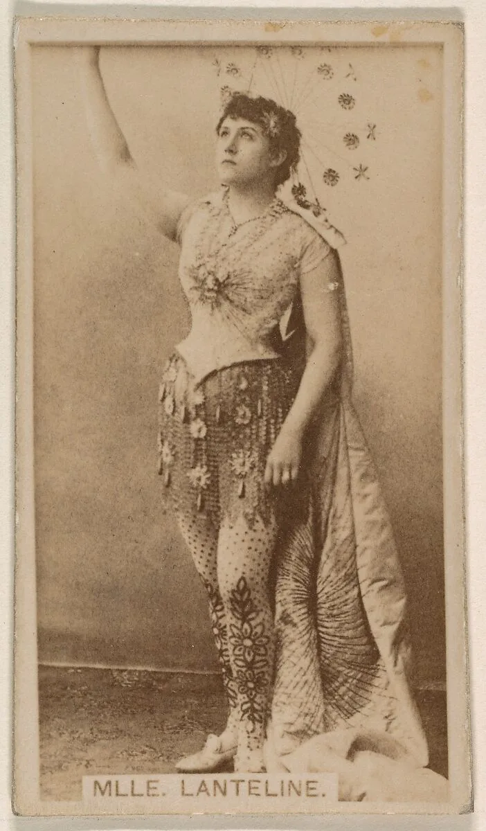 Mlle. Lanteline, from the Actresses series (N245) issued by Kinney Brothers to promote Sweet Caporal Cigarettes — Kinney Brothers Tobacco Company