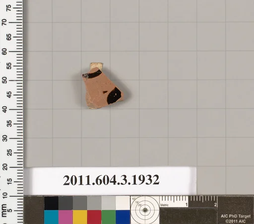 Terracotta fragment of a kylix (drinking cup) or a skyphos (deep drinking cup)?