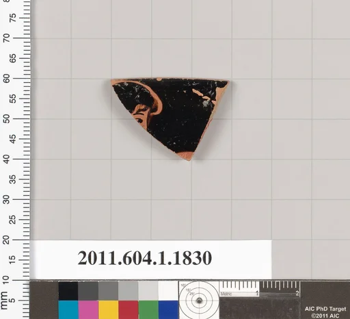 Terracotta rim fragment of a kylix (drinking cup)