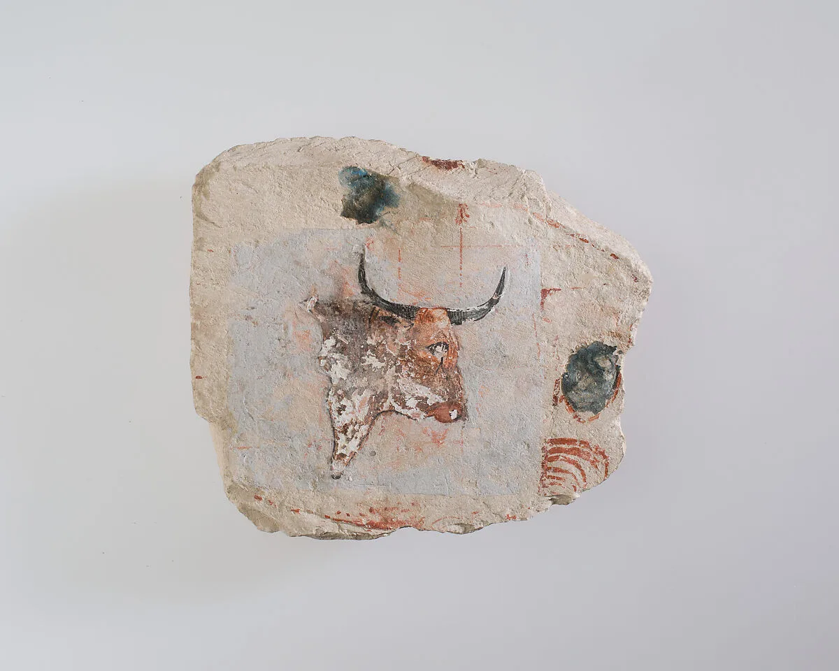 Ostracon Depicting a Bull's Head — Unknown