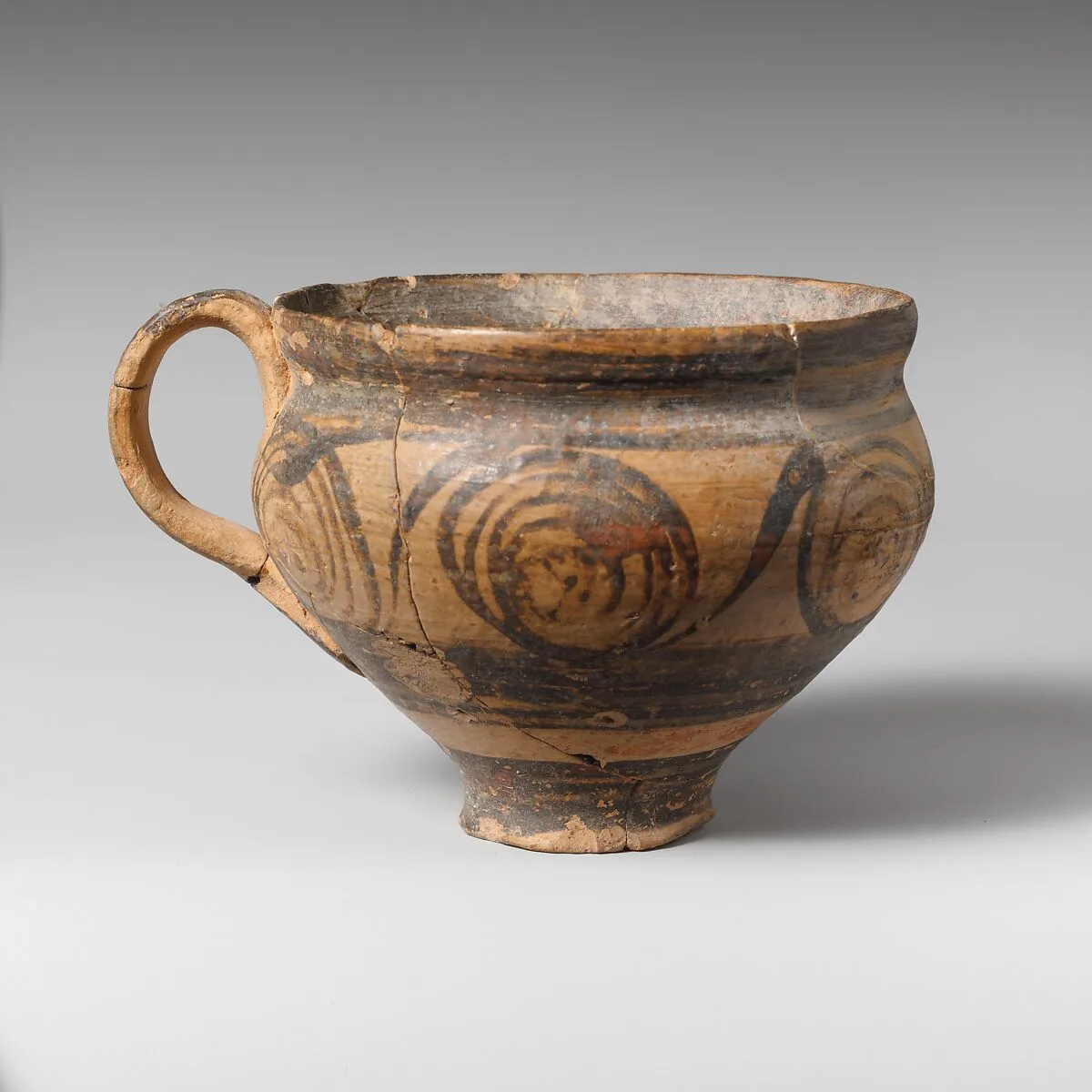 Terracotta hemispherical cup — Unknown