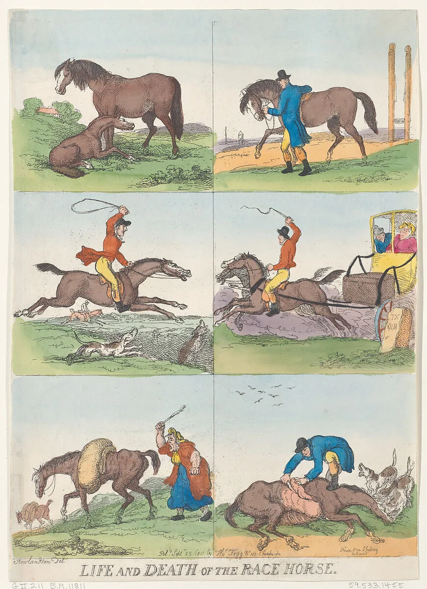 Life and Death of the Race Horse — Thomas Tegg|Thomas Rowlandson