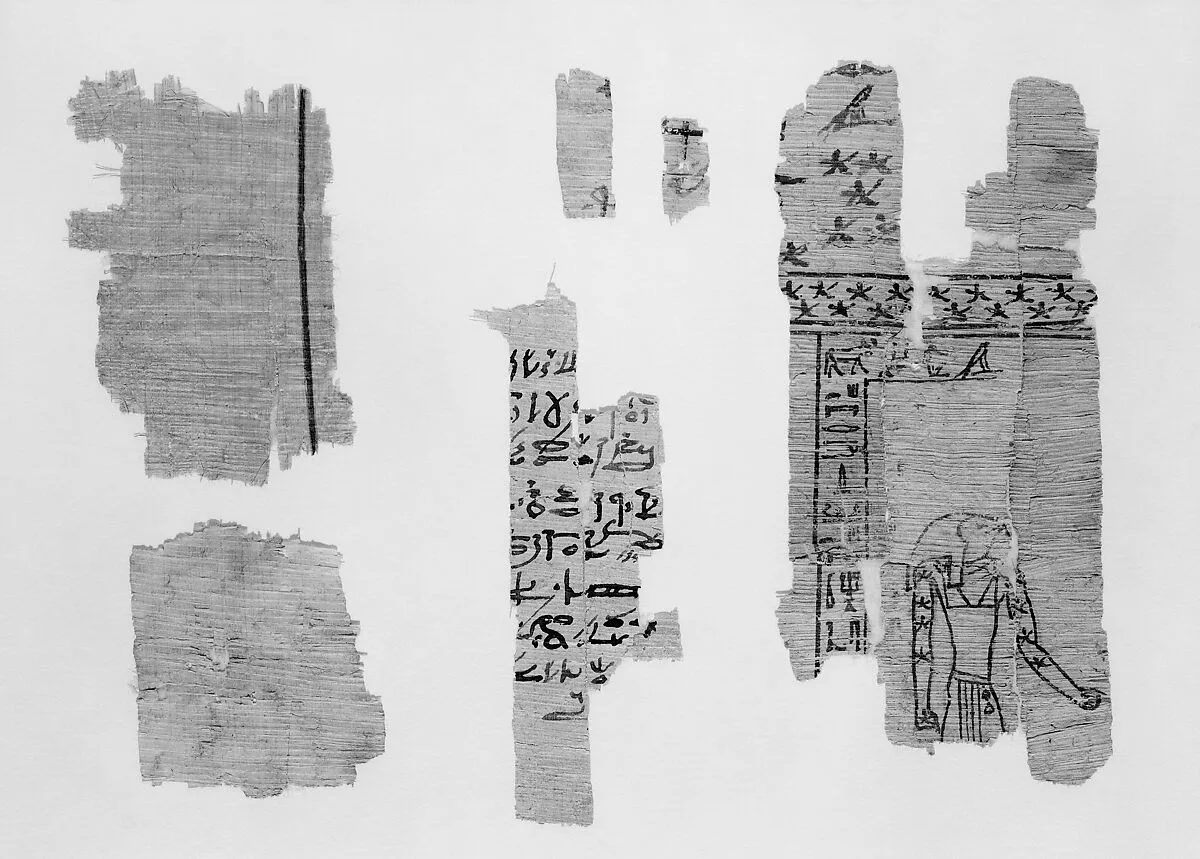 Astronomical papyrus fragments with a representation of the planet Saturn — Unknown