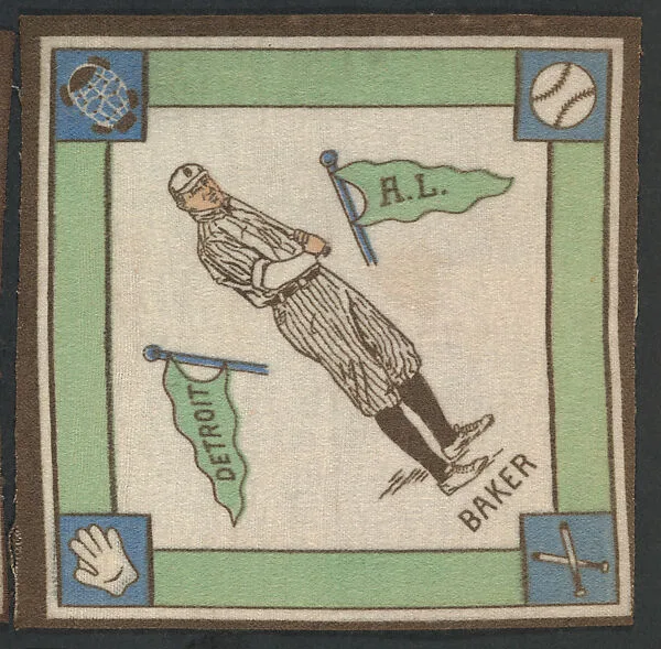 Del Baker, Detroit, American League from Baseball Players Felt Blanket series (B18) — Unknown