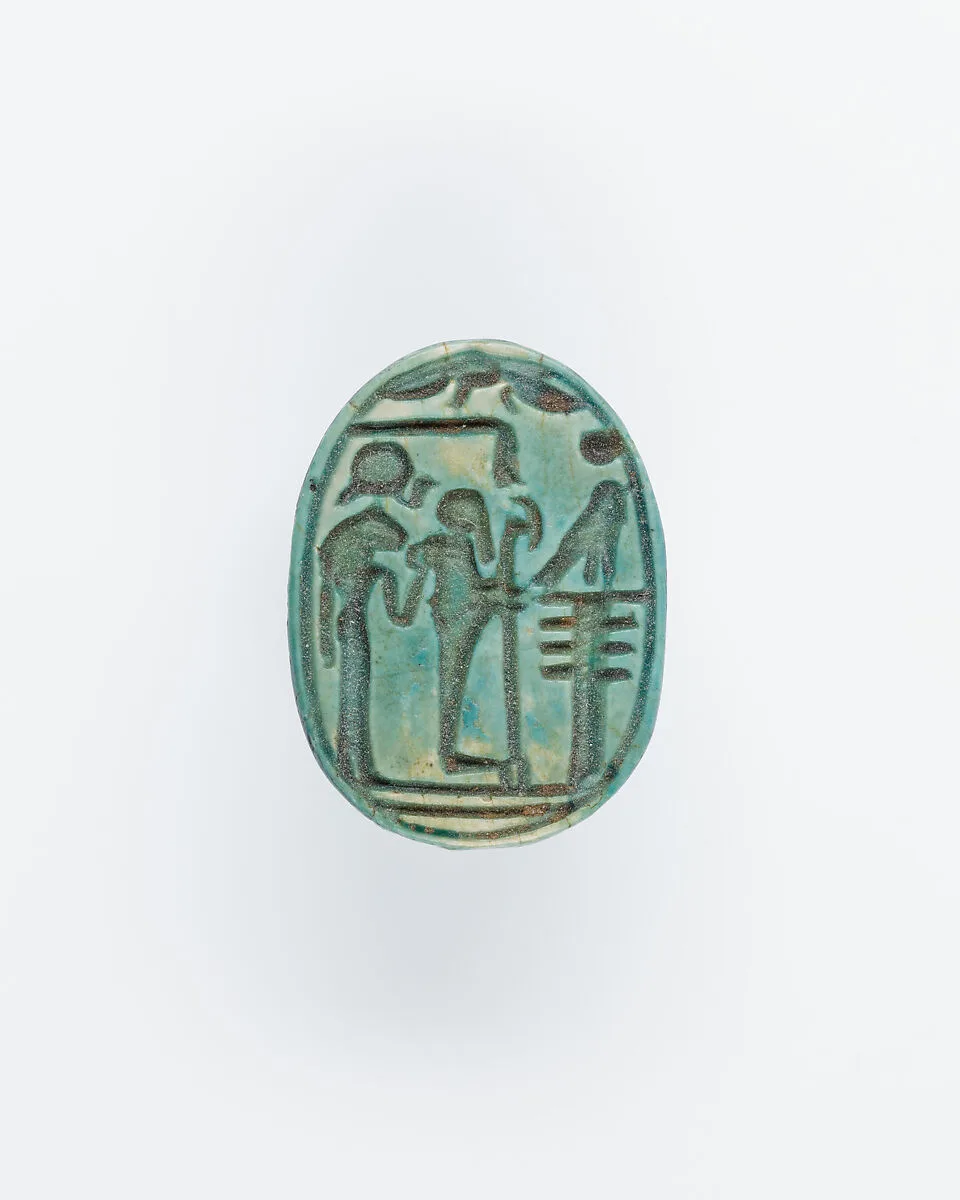 Scarab With an Image of the Gods Ptah and Sakhmet — Unknown