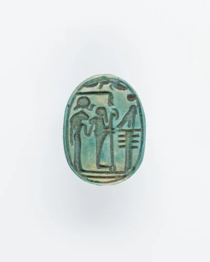 Scarab With an Image of the Gods Ptah and Sakhmet