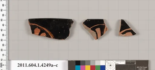 Terracotta rim fragments of kylikes (drinking cups)