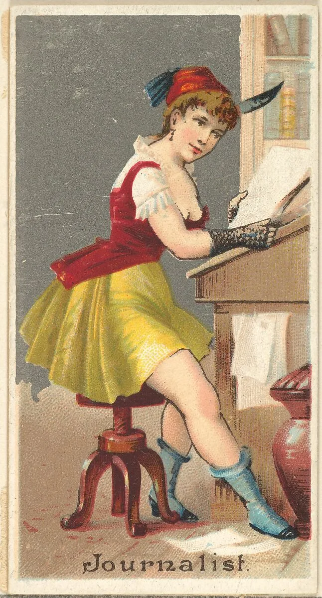 Journalist, from the Occupations for Women series (N166) for Old Judge and Dogs Head Cigarettes — Goodwin & Company