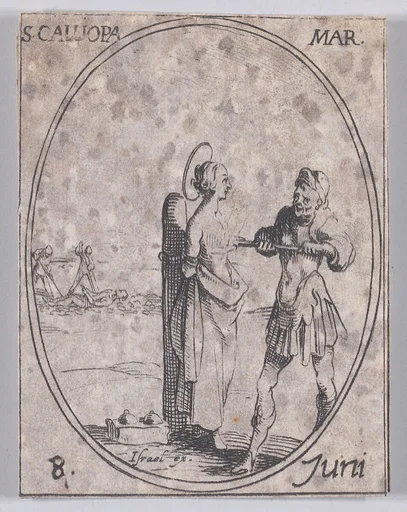 Ste. Calliope, martyre (St. Calliope, Martyr), June 8th, from "Les Images De Tous Les Saincts et Saintes de L'Année" (Images of All of the Saints and Religious Events of the Year)