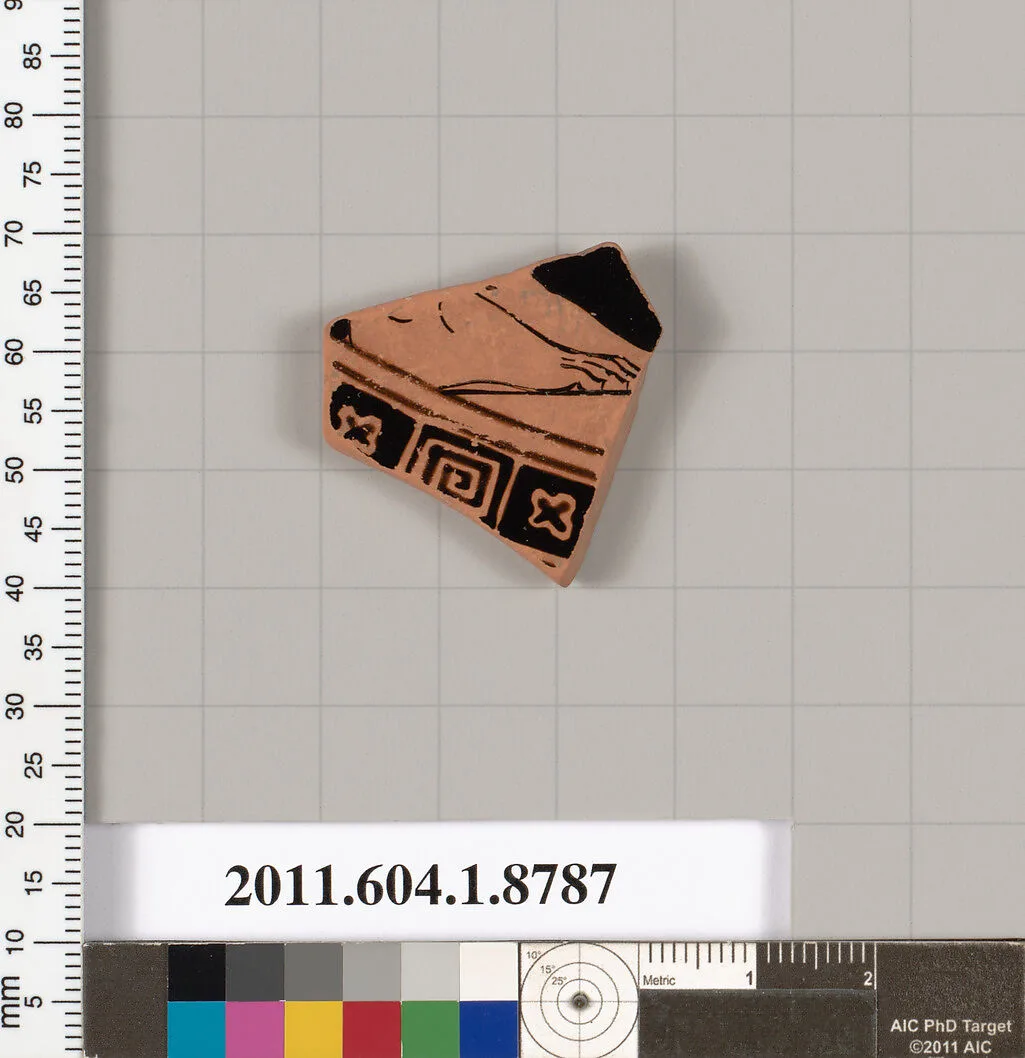 Terracotta fragment of a kylix (drinking cup) — Unknown