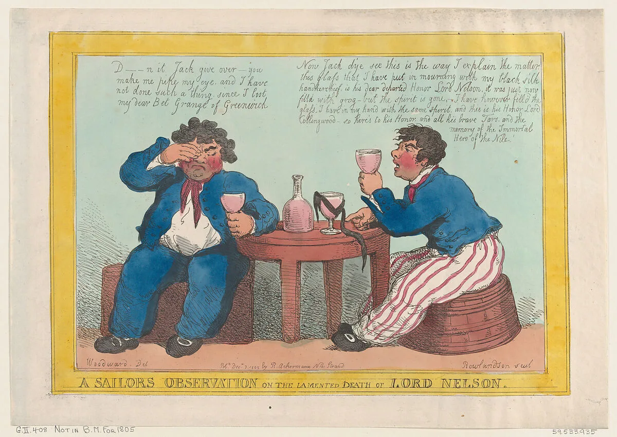 A Sailor's Observation on the Lamented Death of Lord Nelson — George Murgatroyd Woodward|Thomas Rowlandson