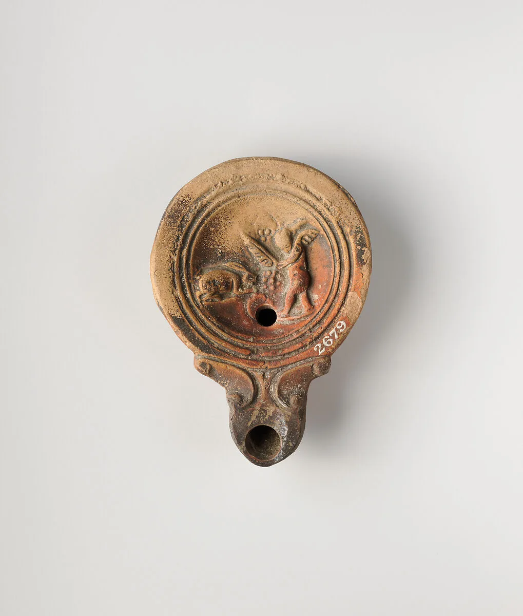 Terracotta oil lamp — Unknown