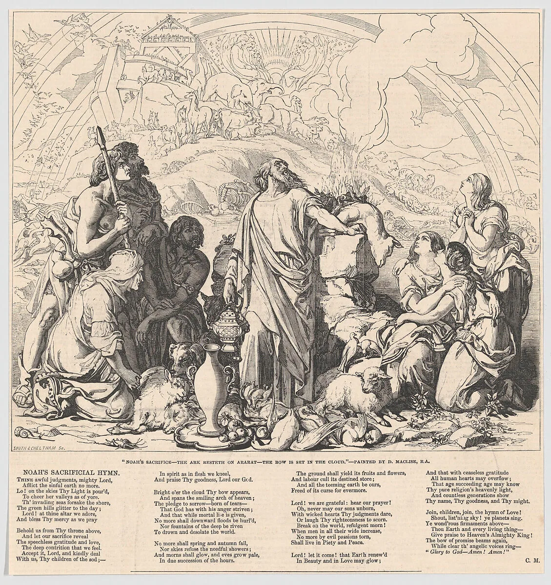 Noah's Sacrifice, from "Illustrated London News" — Charles Cheltnam|Daniel Maclise