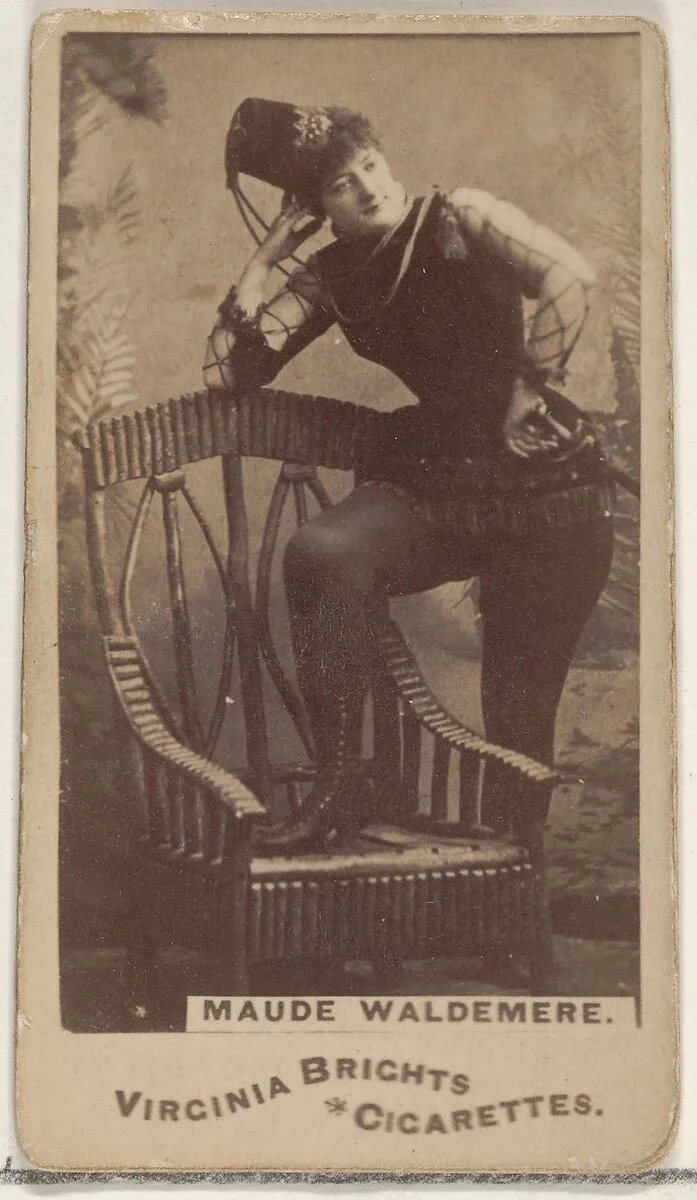 Maude Waldemere, from the Actors and Actresses series (N45, Type 1) for Virginia Brights Cigarettes — Allen & Ginter