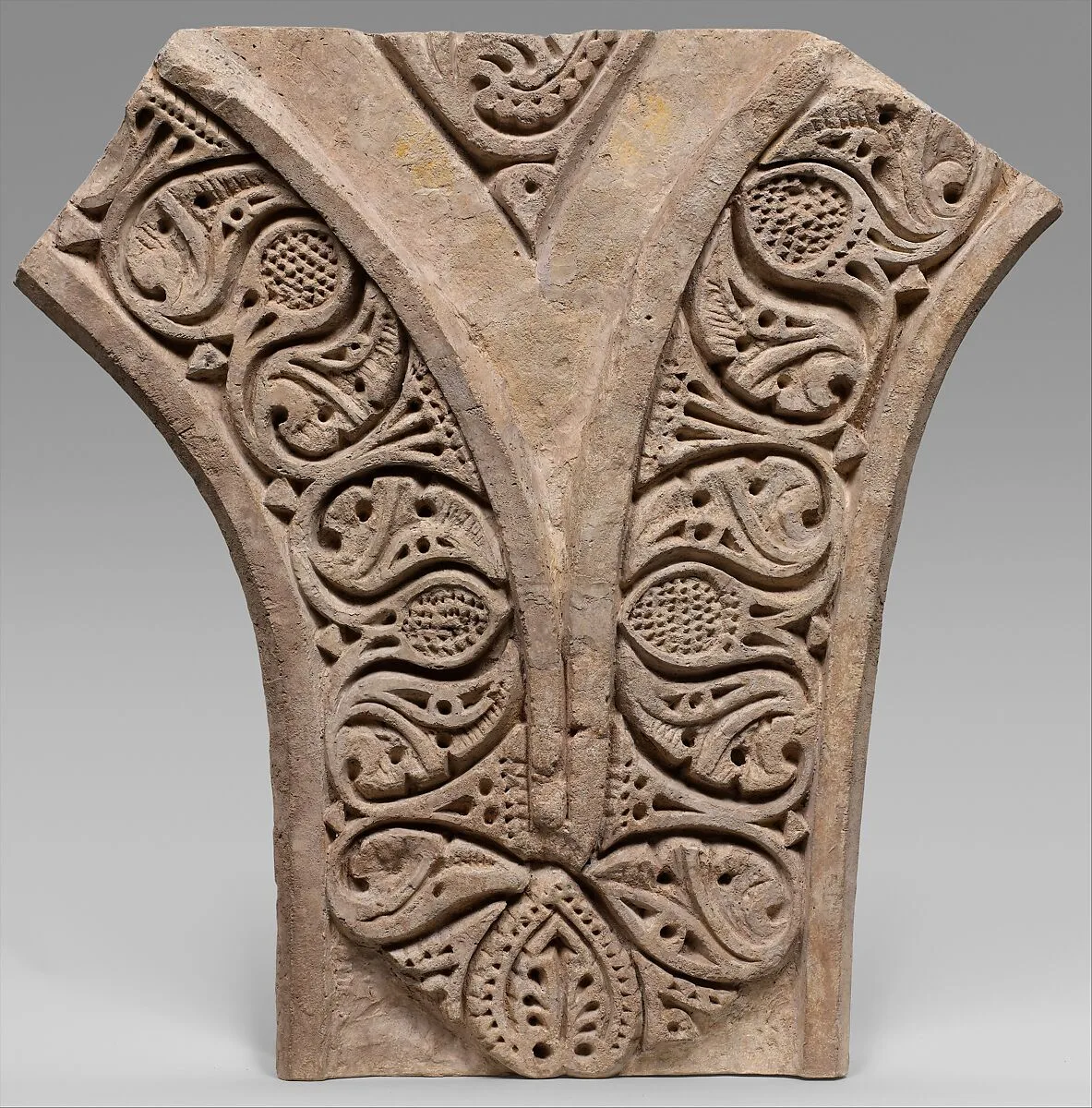 Carved Stucco Panel from Between Two Arches — Unknown