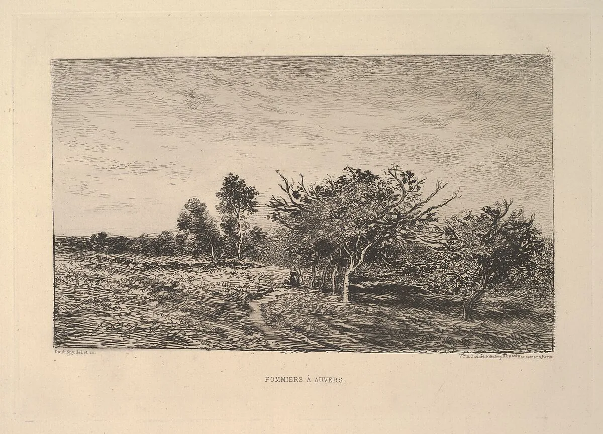 Pommiers à Auvers — Charles-François Daubigny