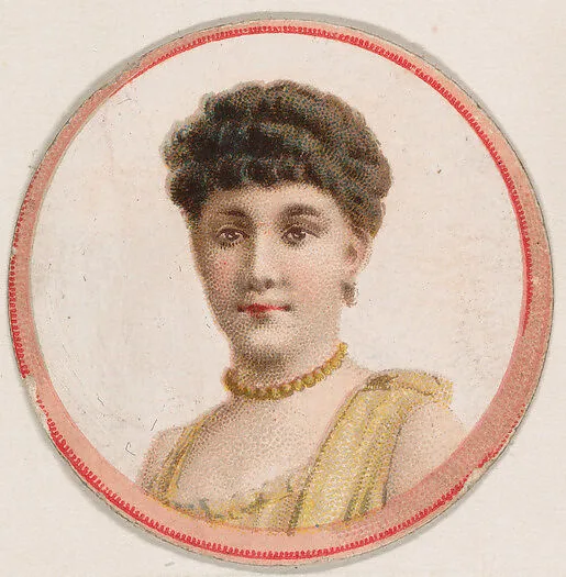 Portrait of woman, from the Novelties series (N228, Type 2) issued by Kinney Bros. — Kinney Brothers Tobacco Company