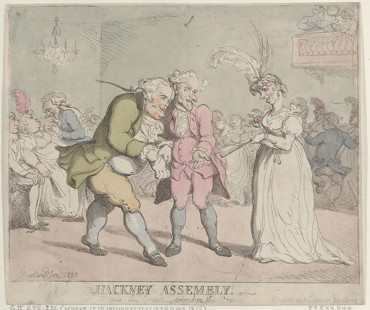 Hackney Assembly — Thomas Rowlandson