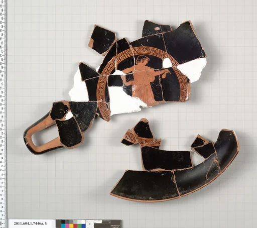 Terracotta fragments of a kylix (drinking cup)