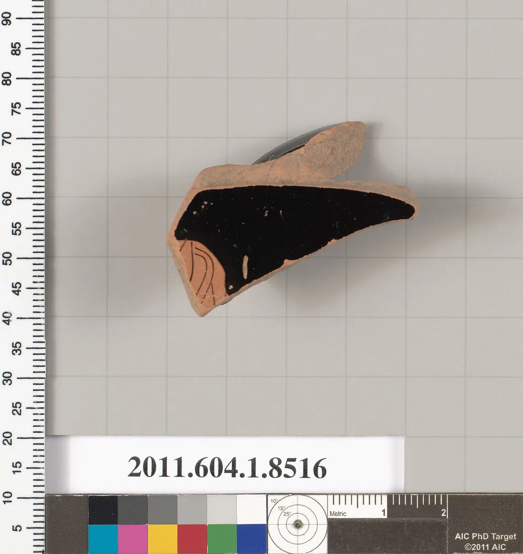 Terracotta fragment of a stemless kylix (drinking cup) — Unknown