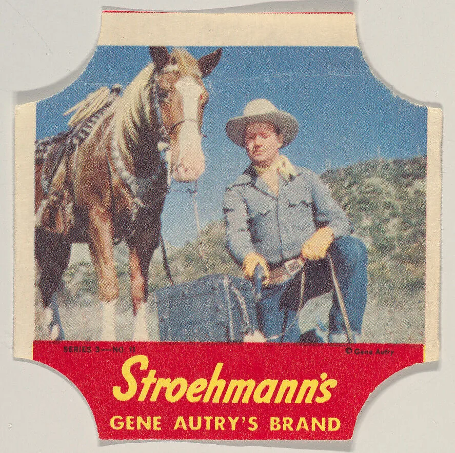 Gene Autry's Brand, Series 3, No. 11, from the Gene Autry's Brand bread end labels series (D290-7) issued by Stroehmann Bread Company — Stroehmann Bread Company