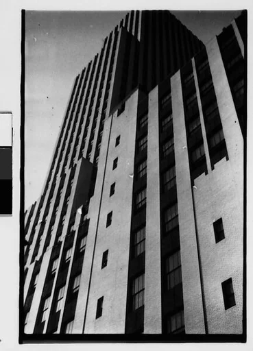 [Three 35mm Film Frames: Step-Back Building, New York City]