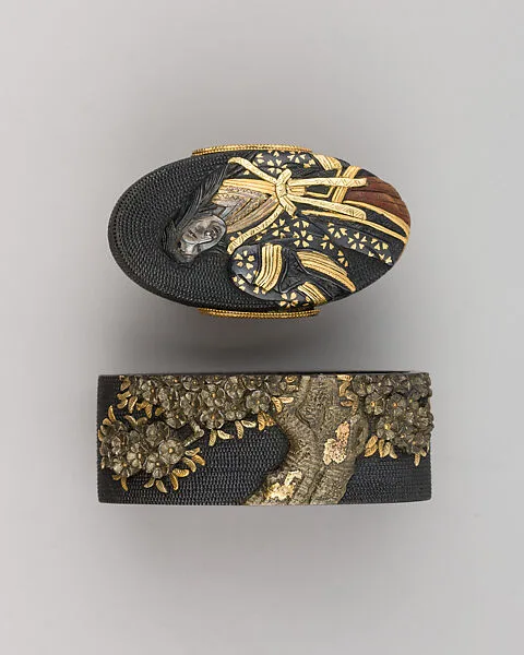 Sword-Hilt Collar and Pommel (Fuchigashira) — Unknown
