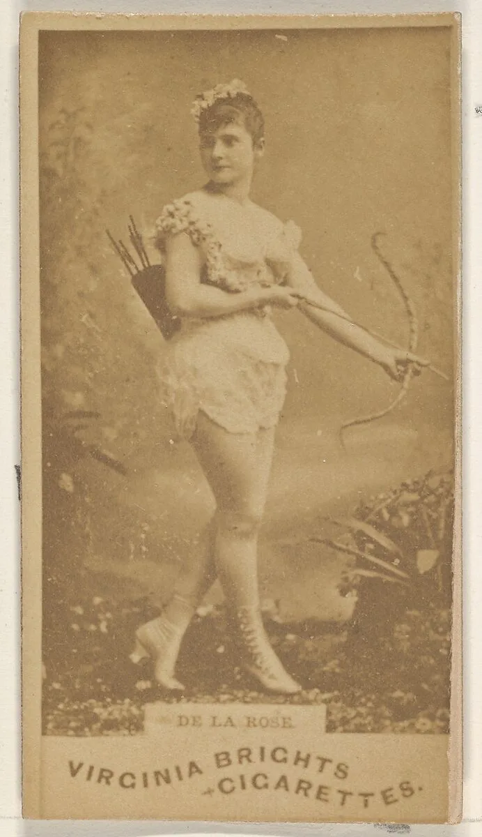 De La Rose, from the Actors and Actresses series (N45, Type 1) for Virginia Brights Cigarettes — Allen & Ginter