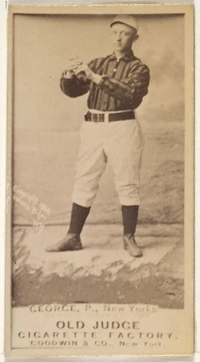 Bill George, Pitcher, New York, from the Old Judge series (N172) for Old Judge Cigarettes