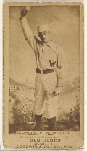 Frank T. Gilmore, Pitcher, Washington Nationals, from the Old Judge series (N172) for Old Judge Cigarettes
