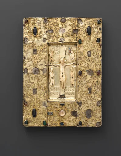 Panel with an Ivory Crucifixion Scene